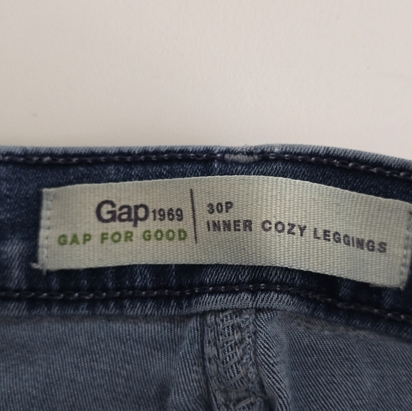 Gap Women Leggings Jeans size Blue Mid Rise Skinny Light Wash 30×24 - Picture 10 of 10